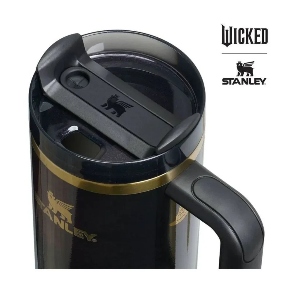 Wicked X Stanley Elphaba Black/Green and Gold Tumbler - Picture 3 of 7